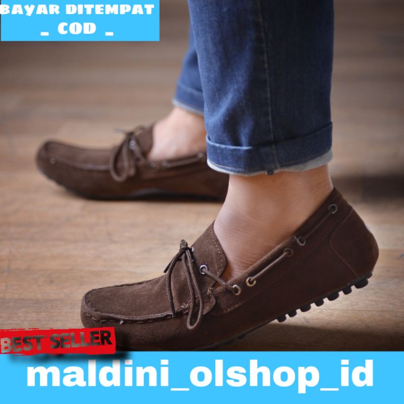 COD - Sepatu Pansus || Sepatu Slip On Pria Cozy Rennes Sepatu Santai Kulit Suede Original Made Sepatu Formal Pria Kulit Asli