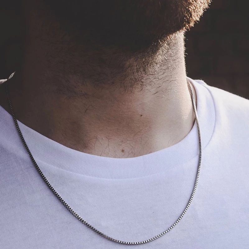 KALUNG TITANIUM ITALI KELCIL 1.5MM ANTI KARAT/KALUNG ITALI TITANIUM SILVER LEBAR 1.5MM STAINLESS STEEL