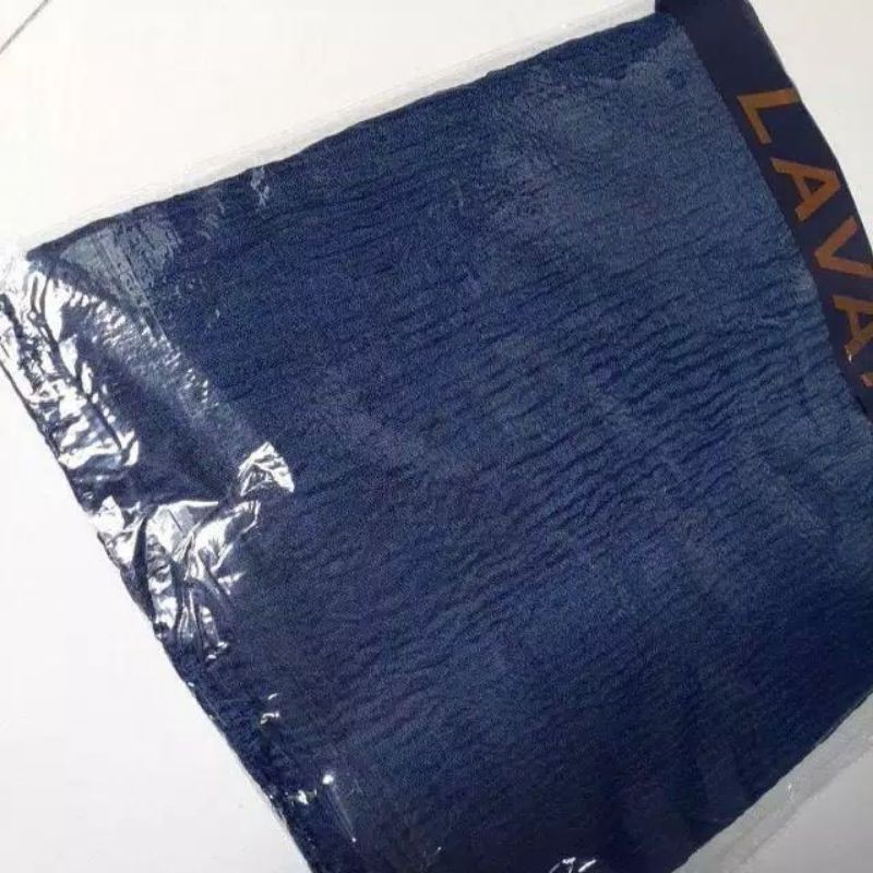 PASHMINA CRINKLE CRIMP COTTON SHAWL HIJAB PASMINA CRINKLE RAWIS NEGRO_WARNA1-Crinkle NAVY