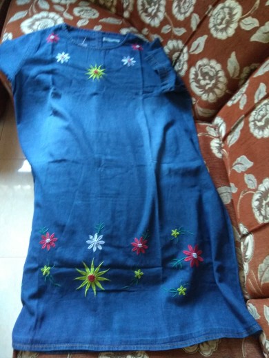 Size Jumbo Ld 116 Sienta Dress Aplikasi Bordir Asli