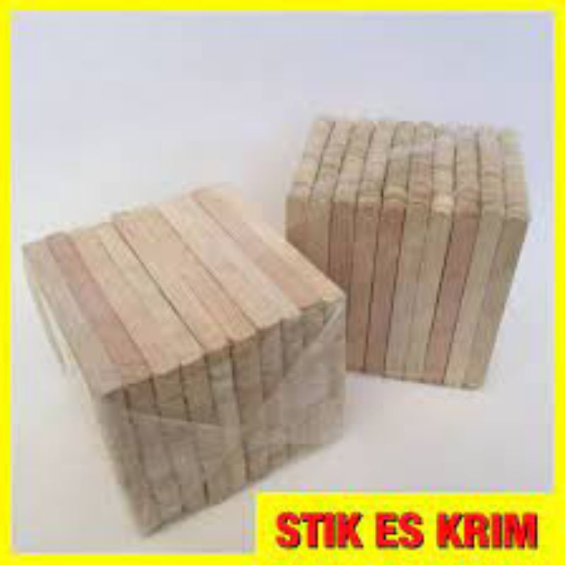 Stik es krim kayu ringan tipis 500pcs untuk ketrampilan pekerjaan tangan stick ice