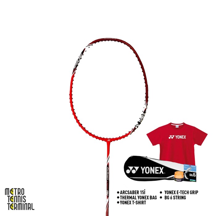 Yonex Arcsaber 15i Bundle (Paket Raket Badminton)