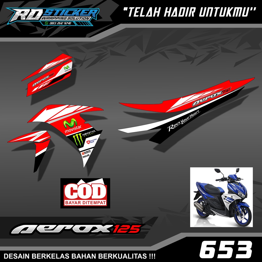 STRIPING STIKER VARIASI AEROX 125 STICKER YAMAHA AEROX 125 STIKER STRIPING AEROX 125 STIKER AEROX 12