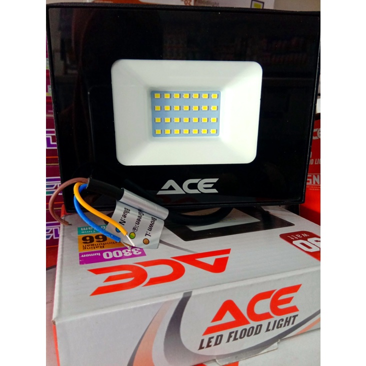 FLOOD LIGHT - LAMPU SOROT ACE 30W, 50W PUTIH