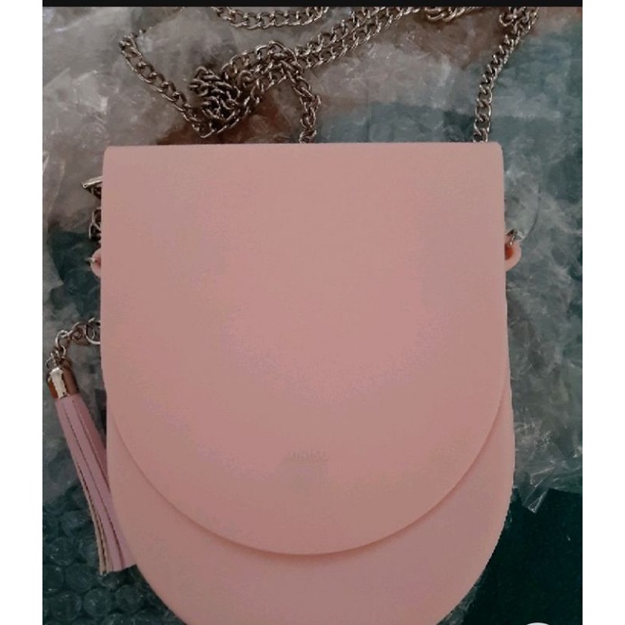 tas selempang miniso bahan jelly lembut
