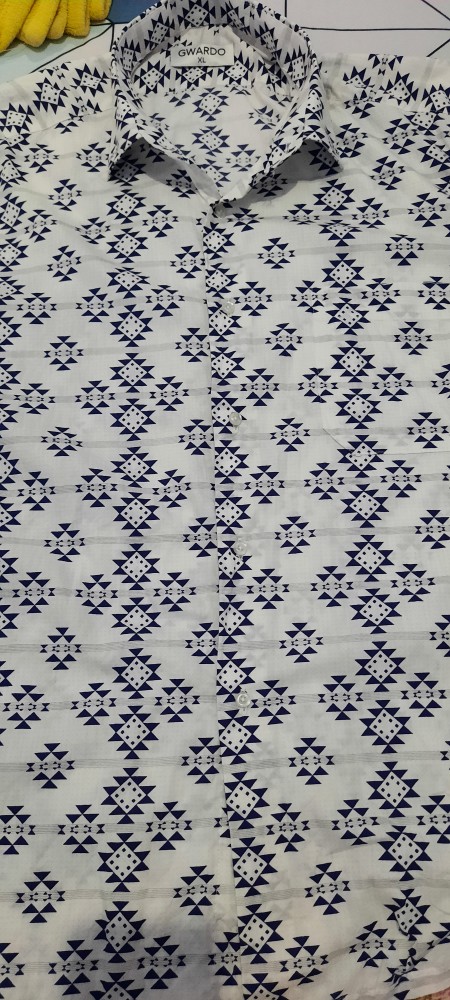 Kemeja Batik Slimfit Dan Reguler Putih Motif Anyam Full Katun Murah Gwardo