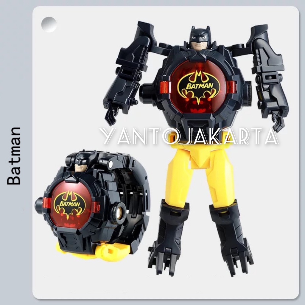 JAM TANGAN ROBOT BATMAN ANAK LAKI LAKI LAMPU BISA NYALA