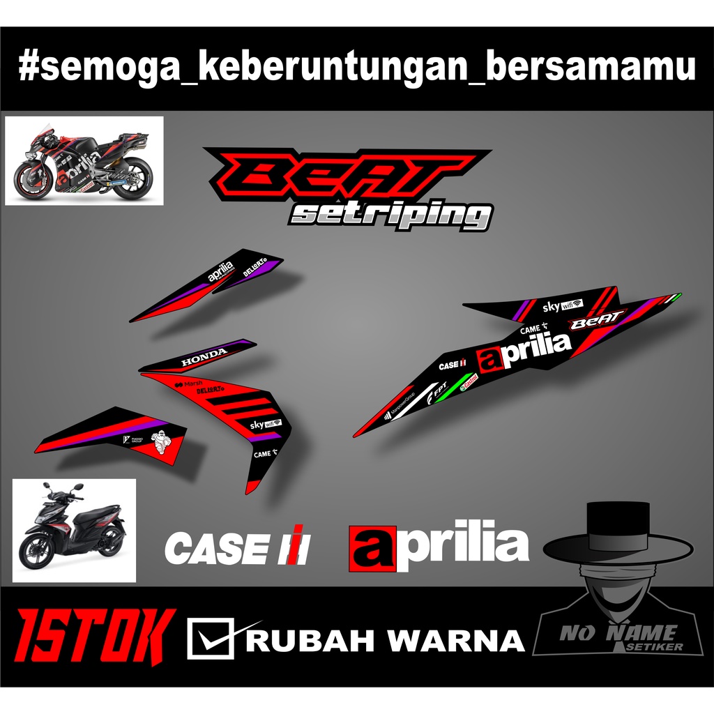 Striping stiker setiker Motor Beat esp (15tok) motif moto gp aprilia - 2016 2017 2018 2019 / Fi New Esp Iss Variasi Honda