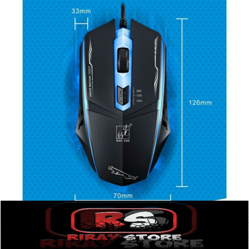 MOUSE GAMING USB LED / MOUSE CABLE MURAH