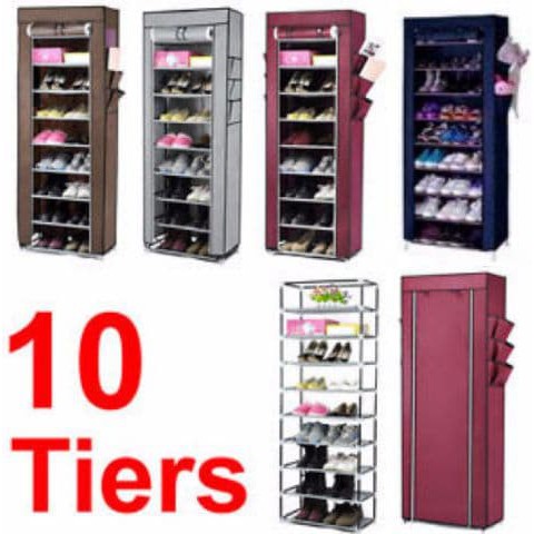 TBI RAK SEPATU 9 SUSUN ANTI KARAT + COVER, AMAZING SHOE RACK PORTABLE