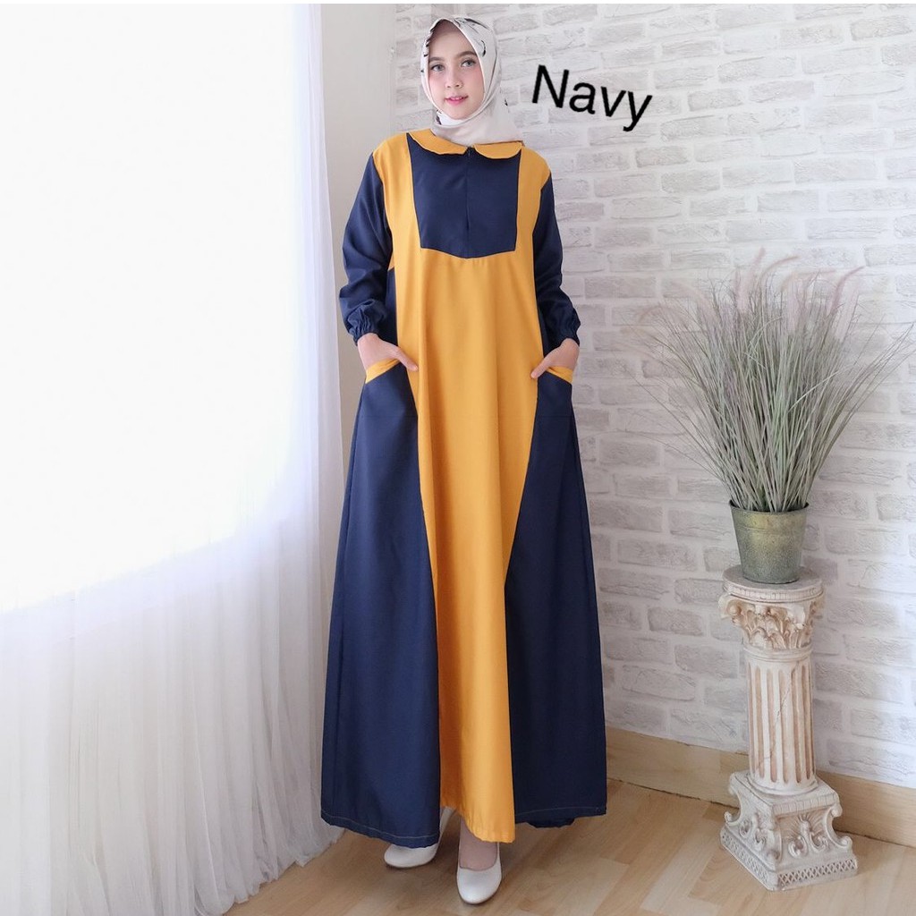 HOPYLOVY - Gamis Modern Jessy maxi  (Real pic)