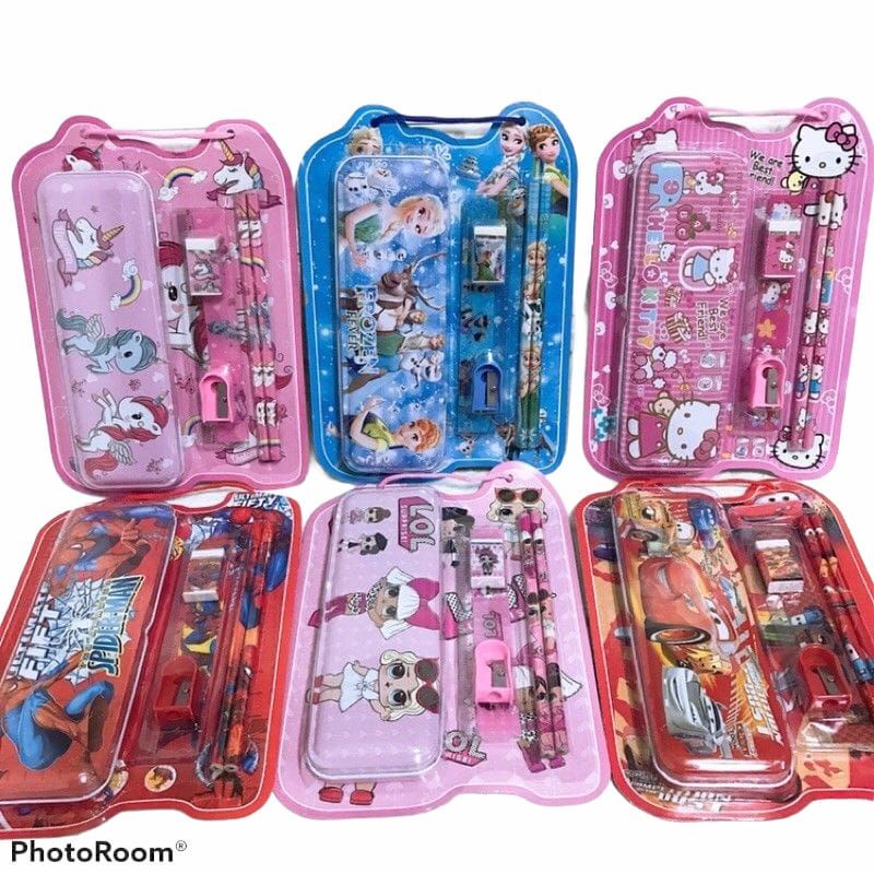 

ALAT TULIS SET DENGAN KOTAK PENSIL KALEzNG,sw..