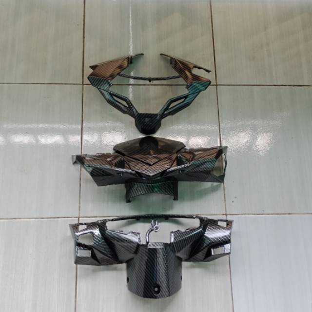 Paketan carbon batok depan dan batok belakang vario 125 150 led old