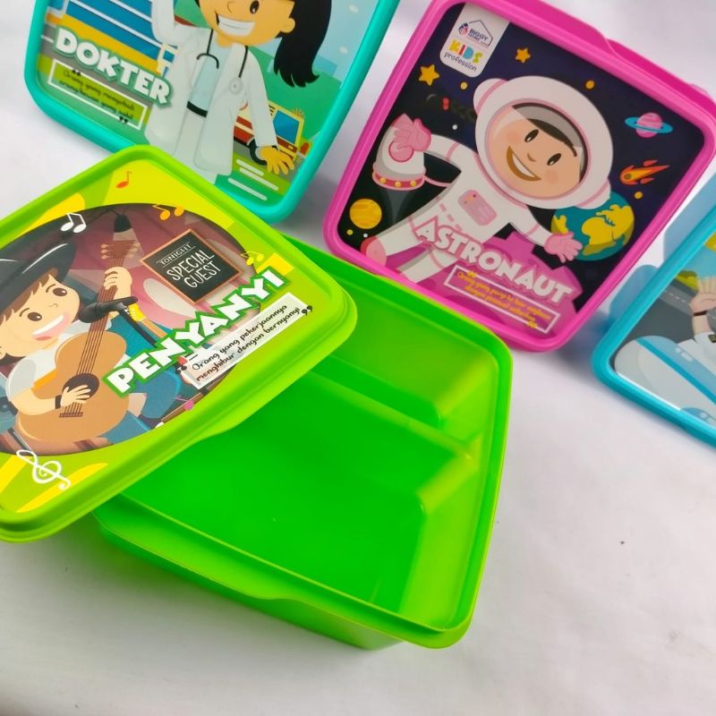 LUNCH BOX DINOSAURUS / TEMPAT MAKAN ANAK SEKOLAH KARAKTER CITA CITA LUCU VIRAL ANTI TUMPAH