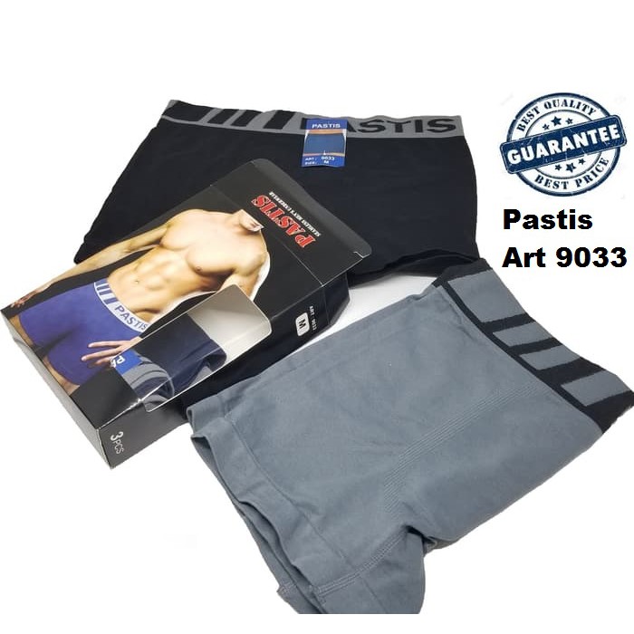 Harga 1 pcs CD-CD Boxer Pria PASTIS Premium Nylon 9033 / Celana Dalam Boxer Laki Cowok Pastis