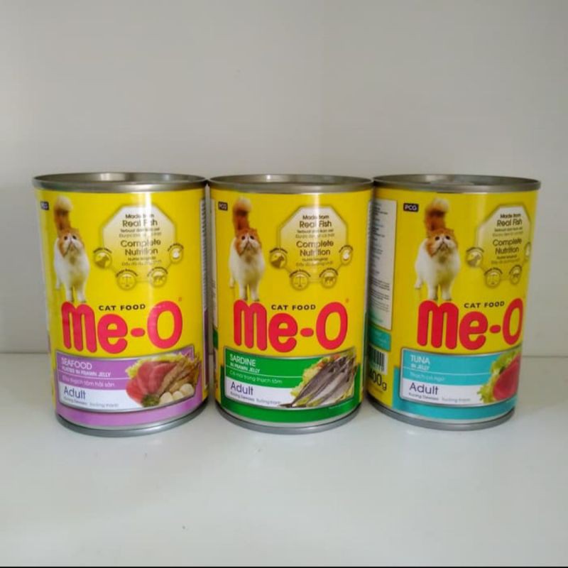 Meo kaleng 400gr all variant promo murah tuna chunky sardine seafood tuna kitten  me-o kaleng