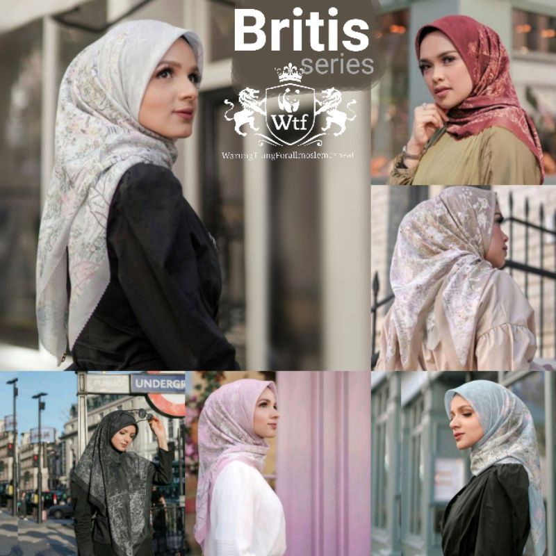 Hijab Segi Empat Motif || Britis series