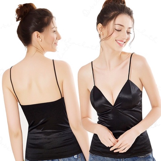 [ luvbyme ] SEULGI Satin Tanktop Bra with Cup