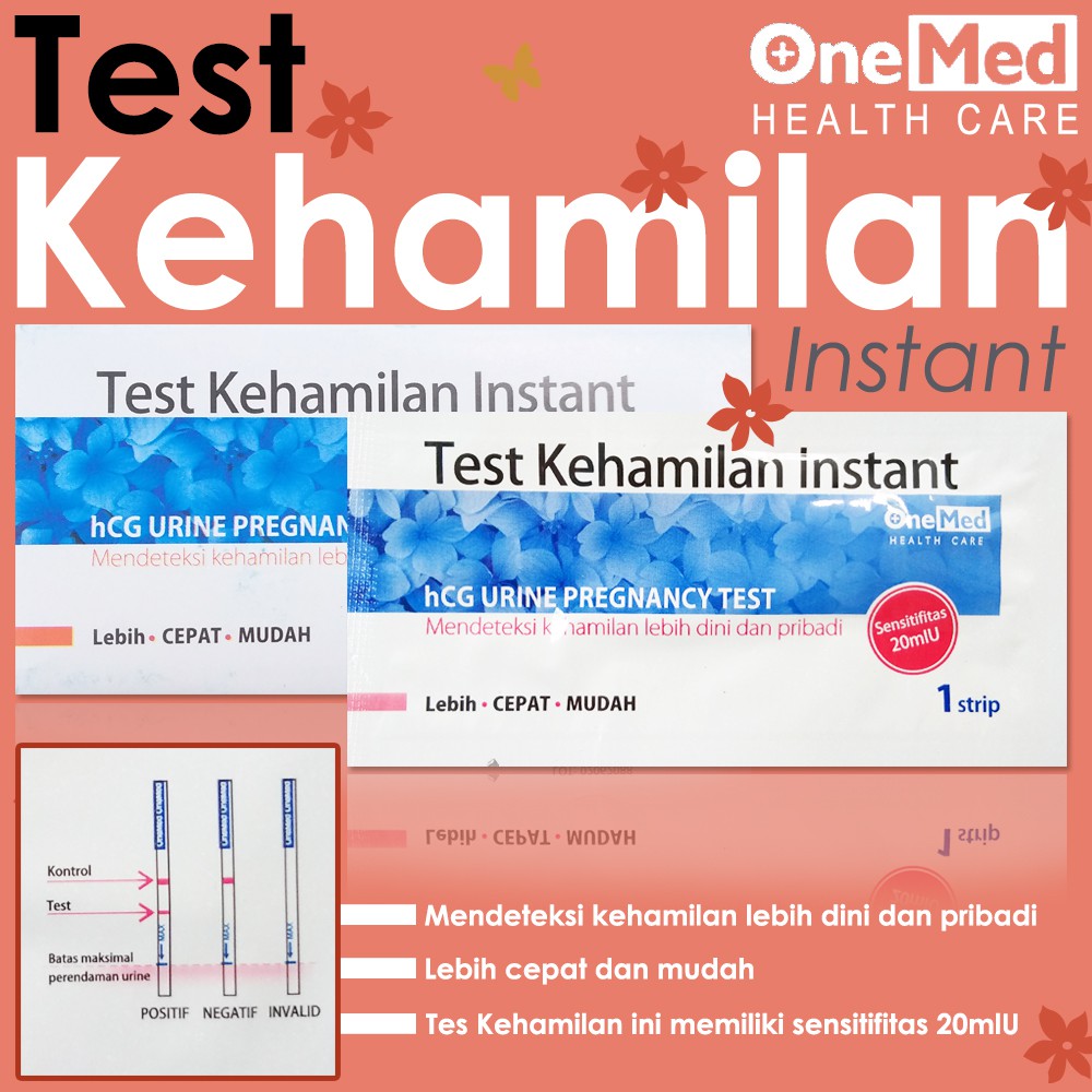 ONEMED TEST Pack Kehamilan INSTANT- Testpack tespek one med HCG urine pregnancy akurat mudah