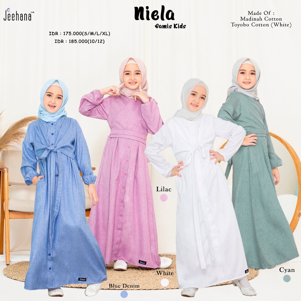 Gamis Anak perempuan Jeehana  Gamis Niela Kids