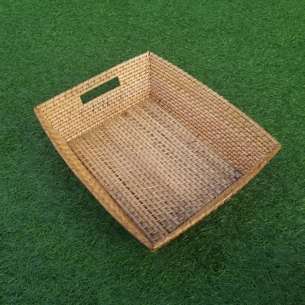 Kerajinan Tangan Rotan - Keranjang Anyaman Lombok Kecil - 39x33x11cm