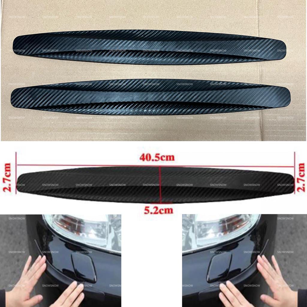 Pelindung Sudut Mobil Universal Motif Carbon Bumper Guard Karet