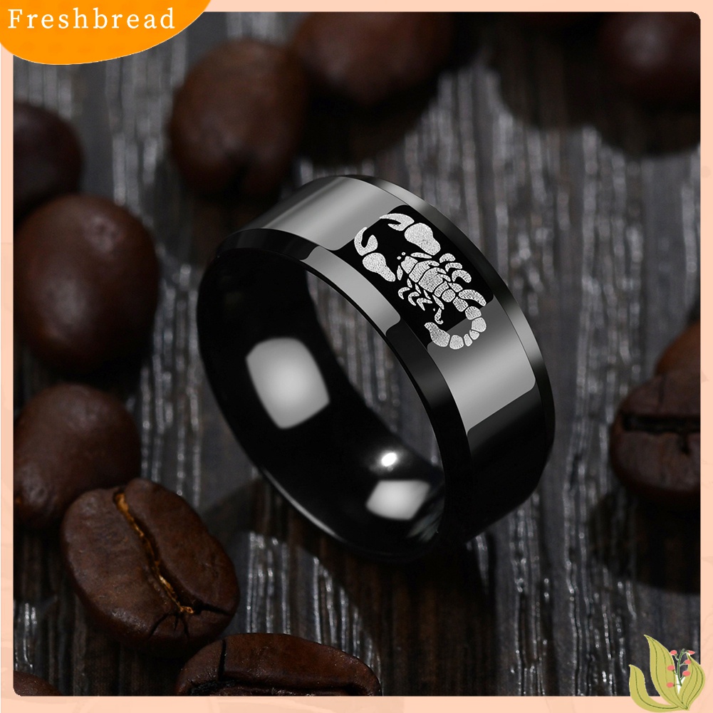 [TERLARIS]Trendy Alloy Men Ring Cool Gothic Hip Hop Scorpion Lion Pattern Jewelry Band