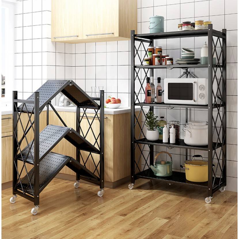 SHENAR RAK DAPUR LIPAT 3 &amp; 5 TINGKAT MULTIFUNGSI / FOLDING CABINET TANPA MUR BAUT BAHAN STAINLESS STEEL PENGHEMAT TEMPAT