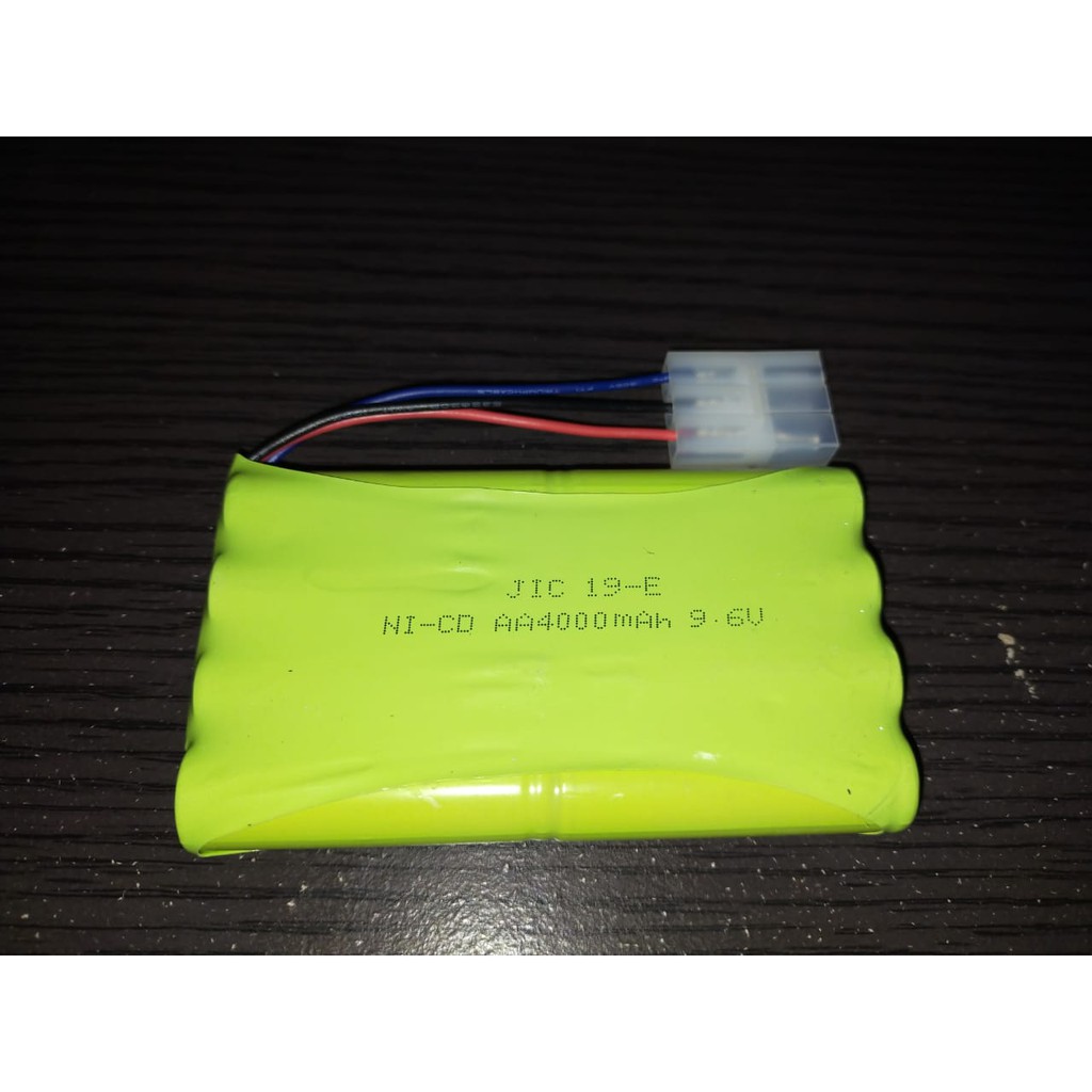 Baterai Batre Mobil Remot 9,6V 9.6V SOCKET PUTIH 3 PIN 4000mAh Batre RC