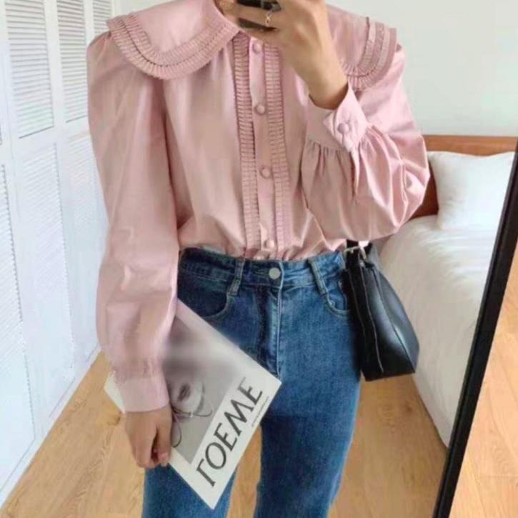 Keren abis--TM 8618 Atasan HERMIONE COLLAR IMPORT HIGHQUALTY OVERSIZE TERBARU 2022 KEMEJA KERJA KEME