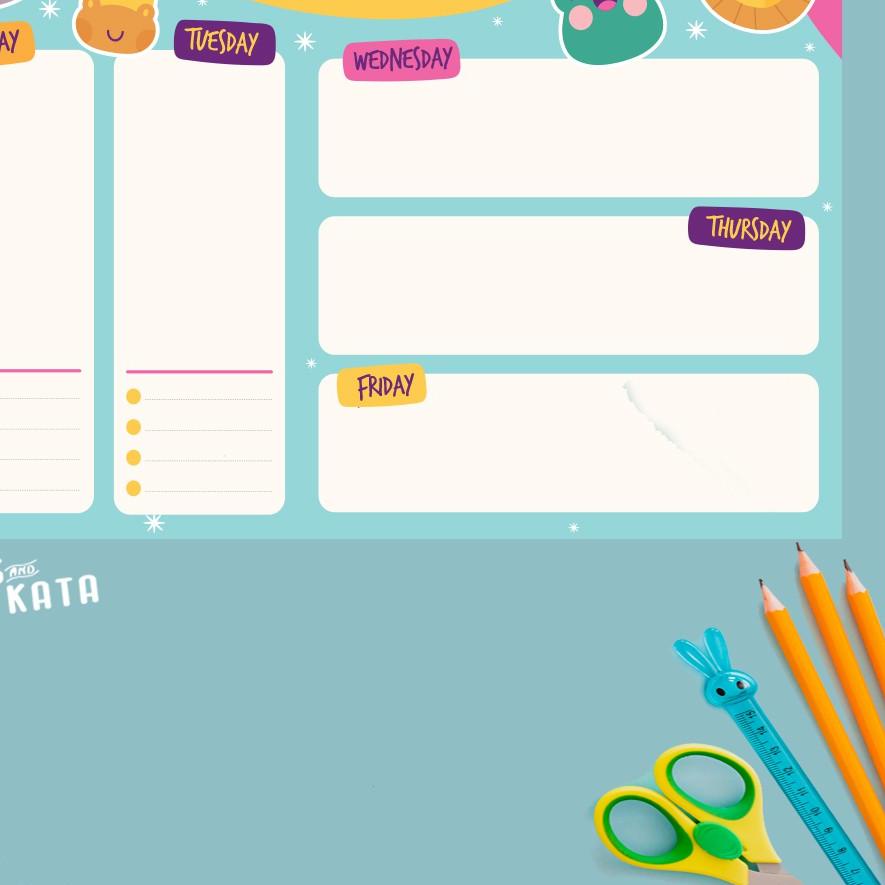 

3KD✡ jadwal pelajaran lesson schedule bisa custom judul ( bonus 1 pcs spidol wipe & clean) Recommended
