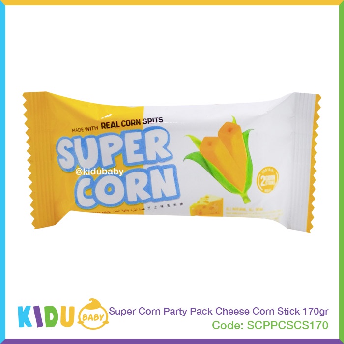 SuperCorn Party Pack Chicken Corn Stick 170gr Cemilan Snack Cemilan Sehat Kidu Baby