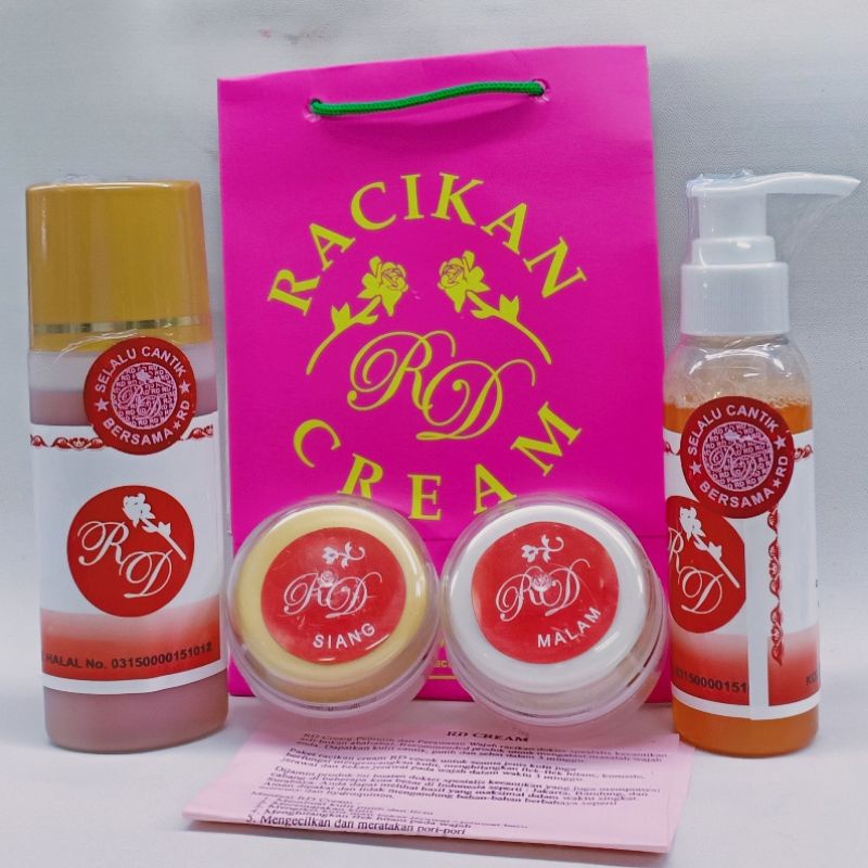 Paket Cream Pemutih Racikan Dokter - Cream RD 4in1 Cantik Bersama Tali Hijau