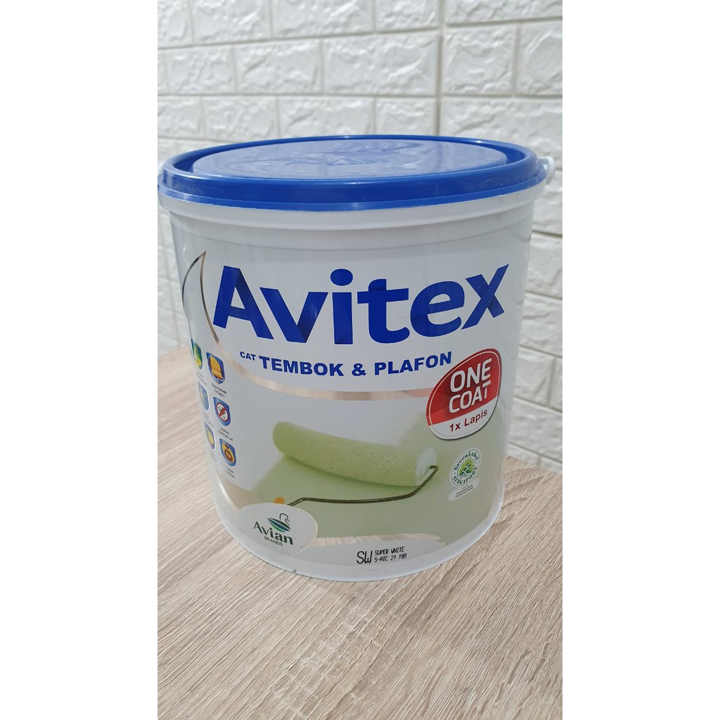 AVITEX ONE COAT CAT TEMBOK &amp; PLAFON 5 KG WHITE