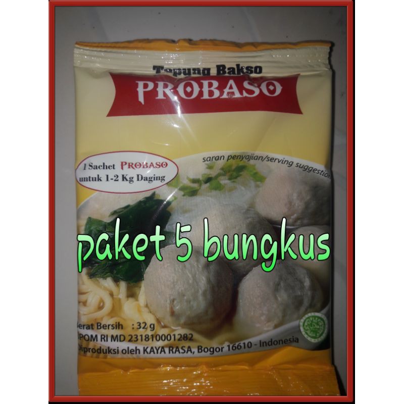 

Probaso 32gr tepung pengenyal bakso (5 bungkus)