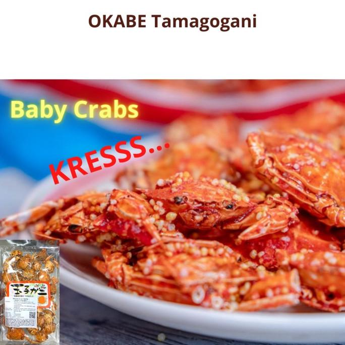 

Okabe Tamagogani Mini Baby Crabs Cemilan Snack dari Jepang Japan 40gr