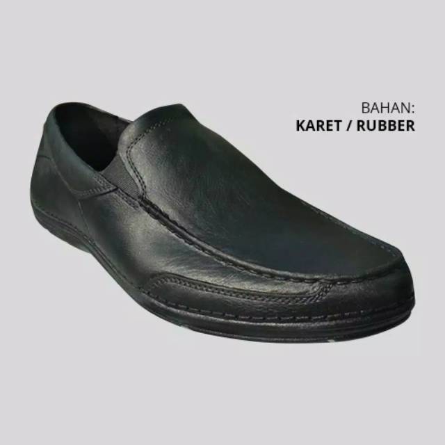 (COD) Sepatu Pantofel Pria Hitam Karet Tipe Sankyo SAB 352