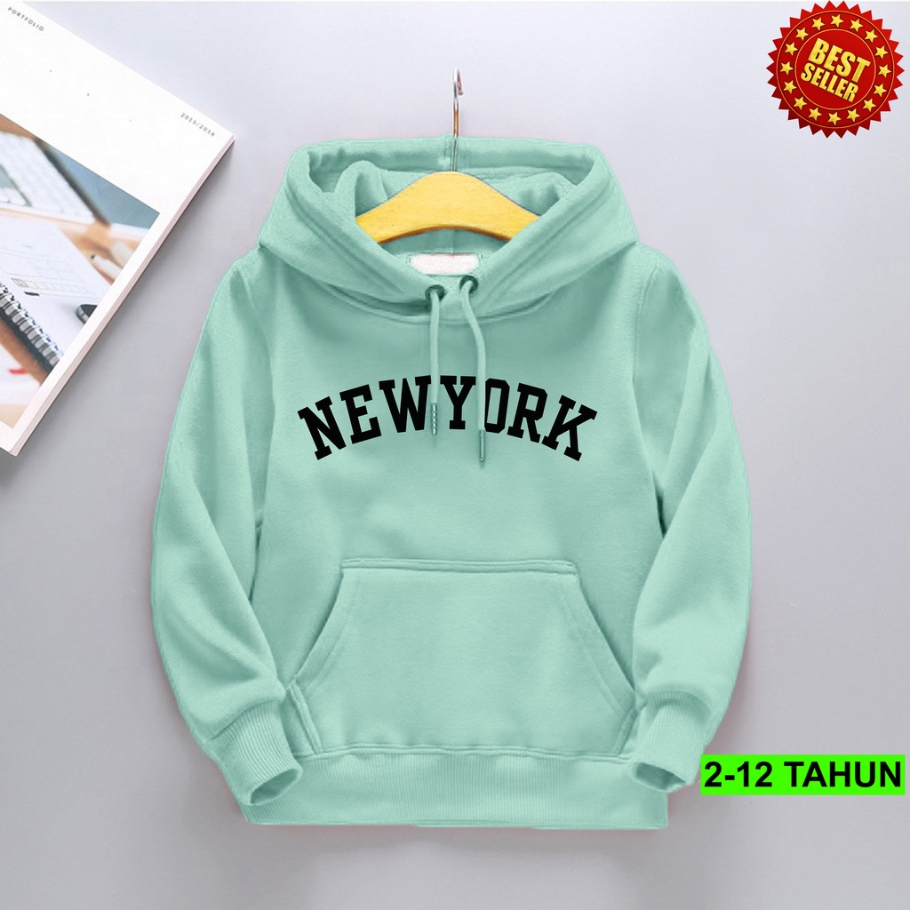 Hoodie Anak Laki Laki Perempuan / Hodie NEW YORK Anak Usia 2-12 Tahun / Jaket Anak laki laki