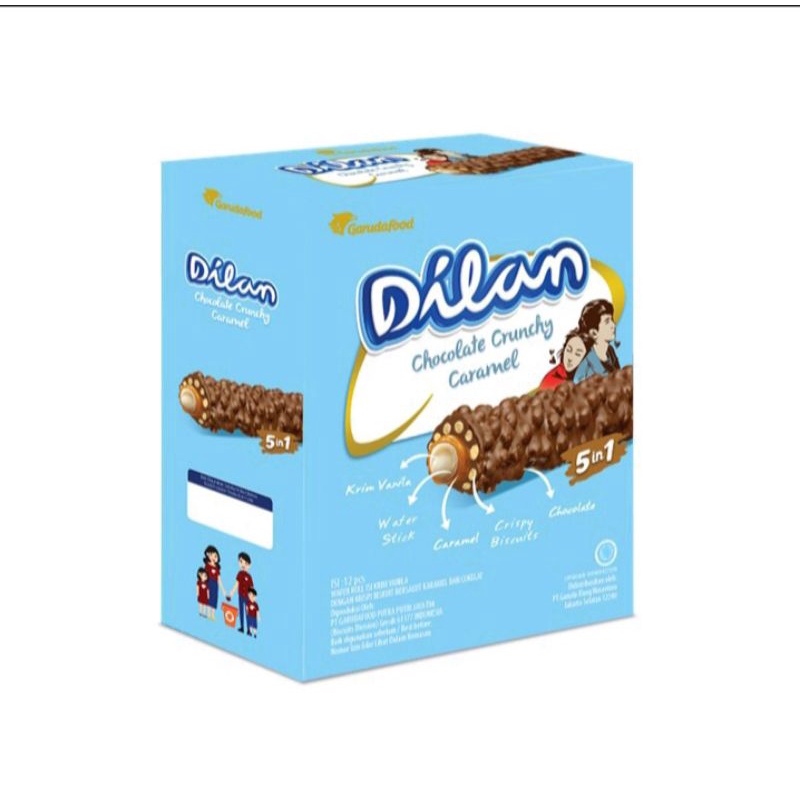 

DILAN chocolate Crunchy caramel isi 12 pcs / 1 bok