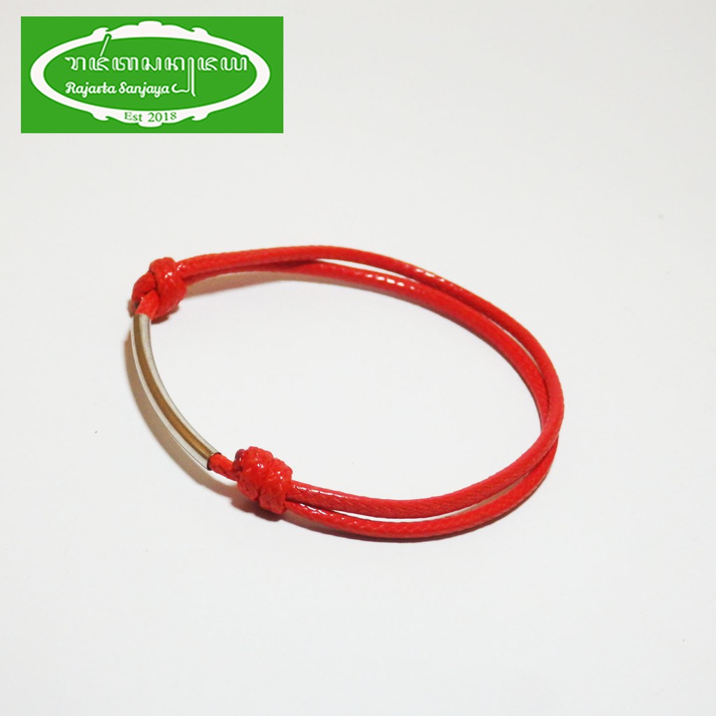 Original Handmade Gelang Rajarta Twist Leather Korean Stainless Spacer