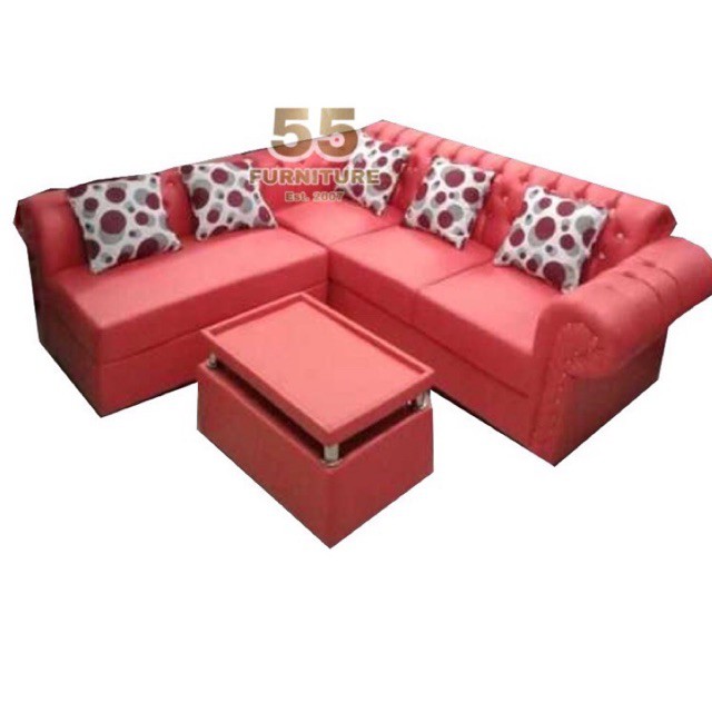 Sofa L putus/sofa L sudut/sofa L/sofa kancing/sofa/sofa L kancing