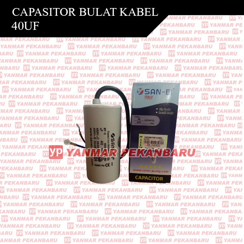 CAPASITOR BULAT KABEL 40 - 60UF SPAREPART POMPA AIR