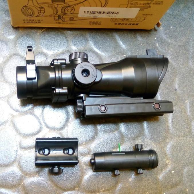 BARANG BARU red dot model acog zoom dengan laser bisa dizeroing aeg gbbr wgg