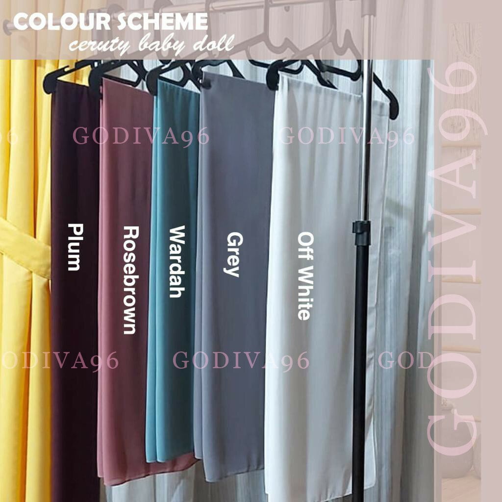 Godiva96 - PASHMINA MELAYU INSTAN CERUTY BABY DOLL 75x175 cm / PASMINA INSTANT MALAYSIA MEDAN