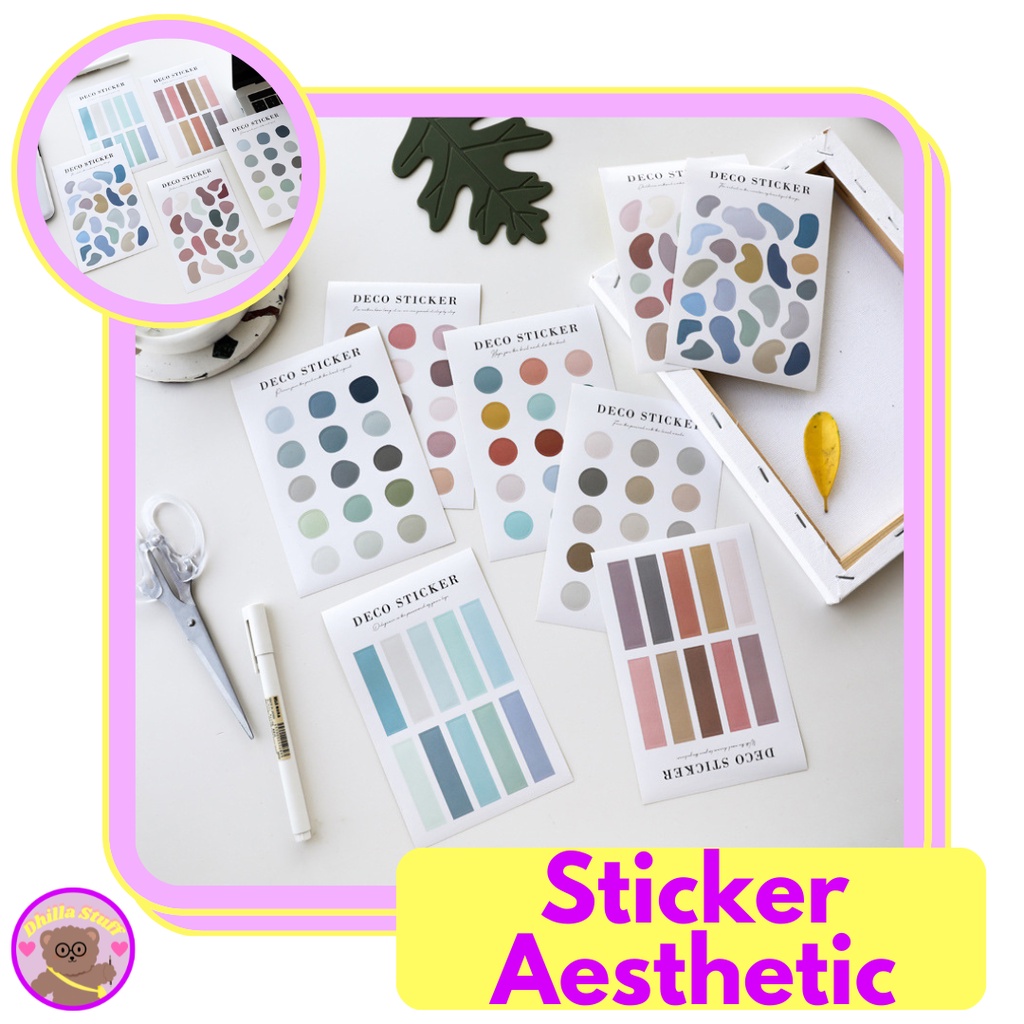 

Dhilla Stuff Sticker Dekorasi Journal | Morandi Diverse Style Diary Deco Stickers