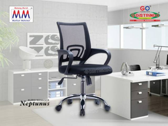 DISTRINDO Kursi Kantor Minimalis / Kursi Manager Roda Cakar Besi Kuat