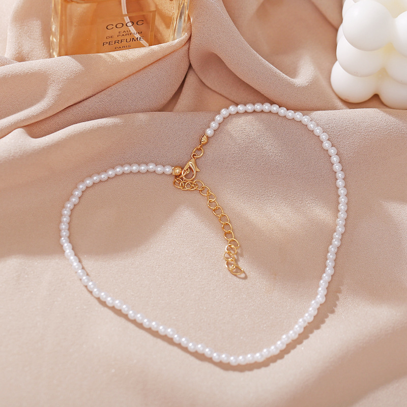 Simple Small Pearl Necklace Fashion Choker Jewerly Accessories