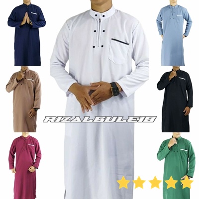 Jubah Gamis Putih Pria Dewasa Lengan Panjang Jumbo Murah