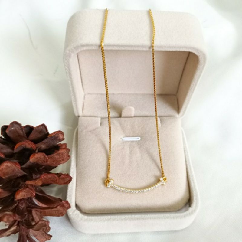 Necklace Pendant Romawi Jewellery Fashion Gold Shop Kalung Emas asli