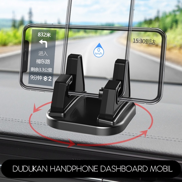 TA-008 Dudukan HP Mobil Dashboard/Tempat Holder HP Mobil 360 berputar